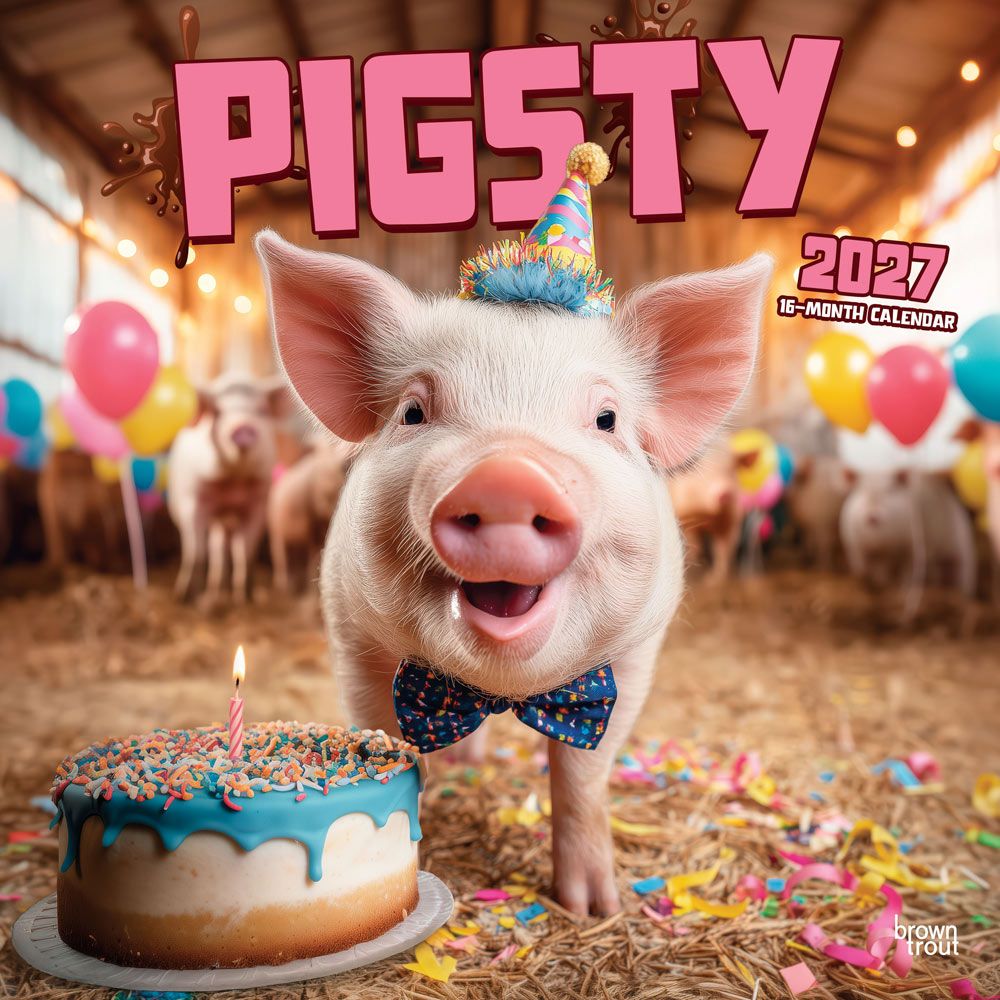 Pigsty Animal Crankers cover featuring a humorous pig at a party