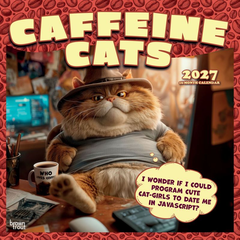 Caffeine Cats Animal Crankers cover featuring a humorous cat character