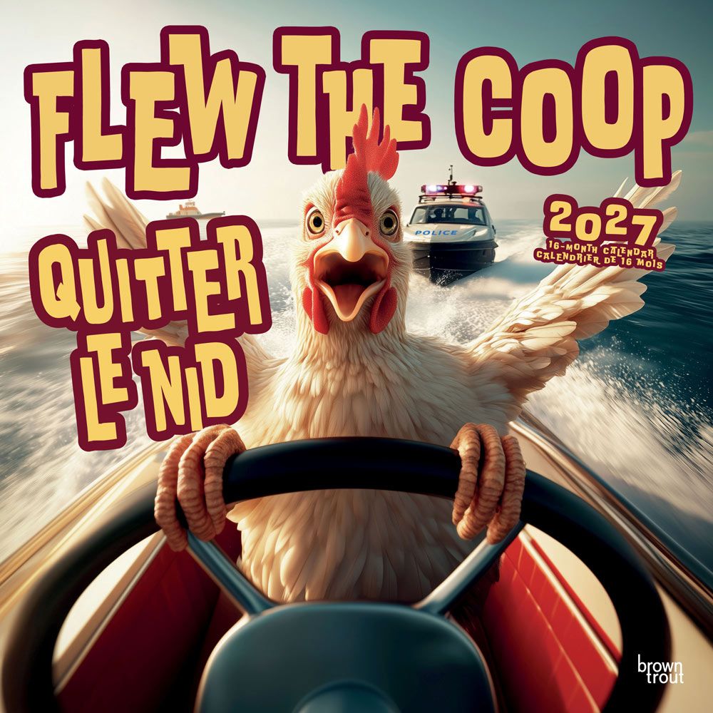 Flew the Coop Animal Crankers cover featuring a humorous chicken character