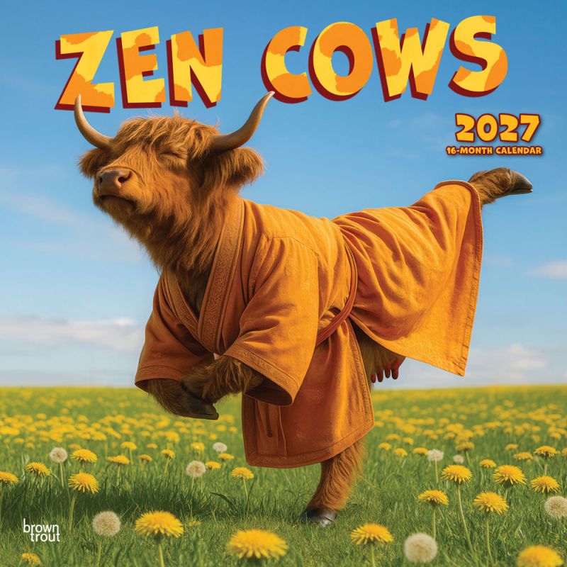 Zen Cows Animal Crankers cover featuring a humorous meditating cow character